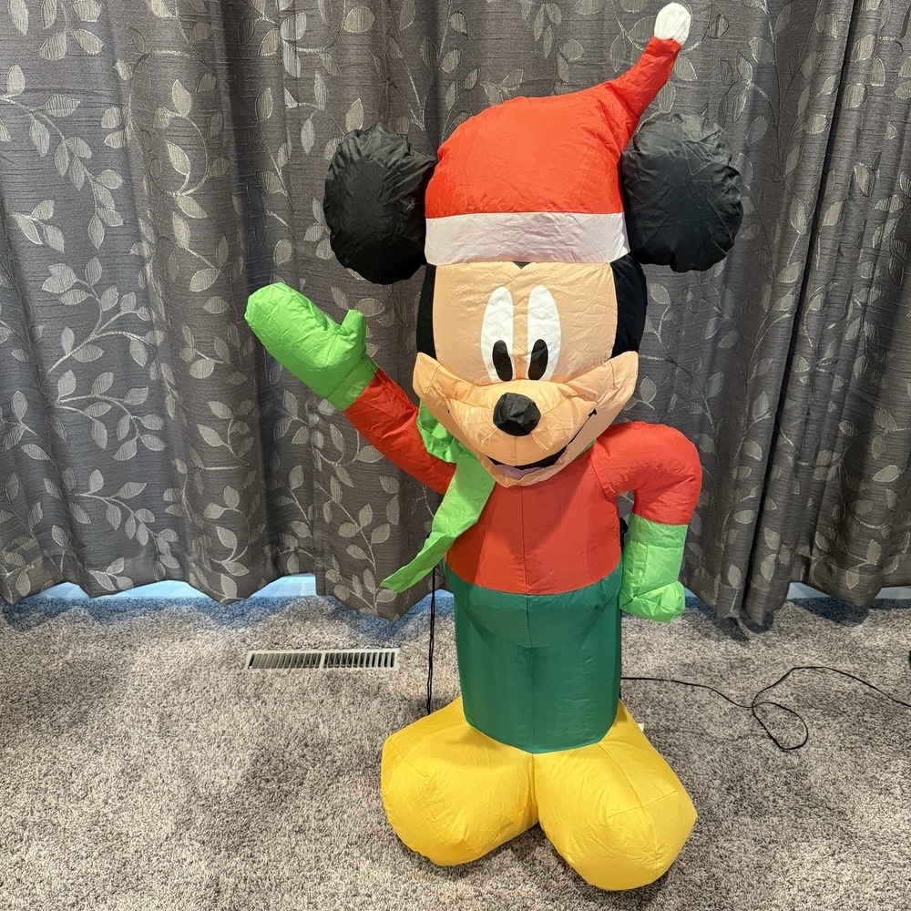 Mickey Mouse Airblown Inflatable 85th Anniversary 2013‎ Gemmy 3.5ft LED Light
